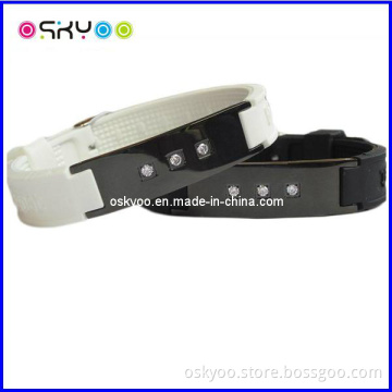 Custom Sports Magnetic Silicon Negative Ions Bracelet with Your Logo (P071)